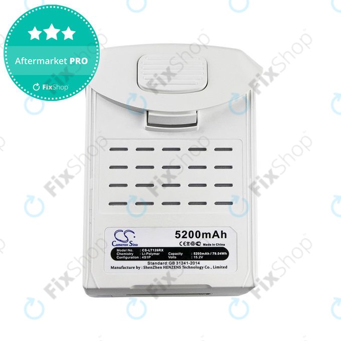 Batterie pour DJI Phantom 4, 5200mAh, Li-Pol, 15.2V, HQ