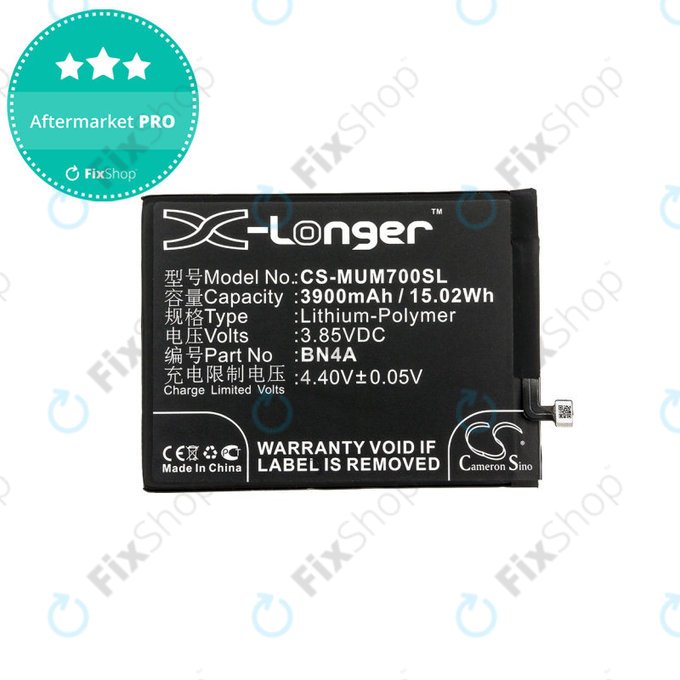 Batterie pour Xiaomi Redmi Note 7, 3900mAh, Li-Pol, 3.85 V, BN4A, HQ