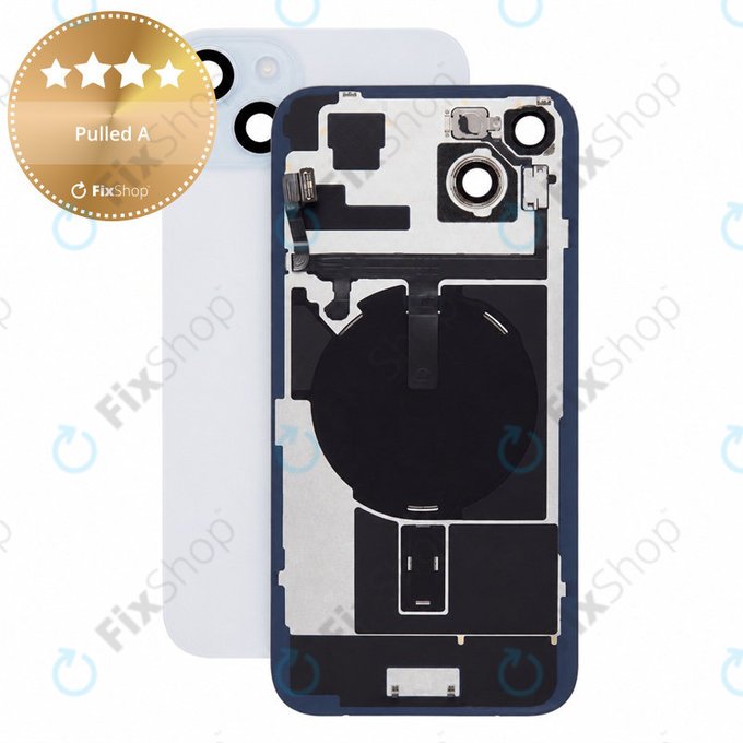 Verre de coque arrière pour iPhone 15 Plus, Black, Pulled A