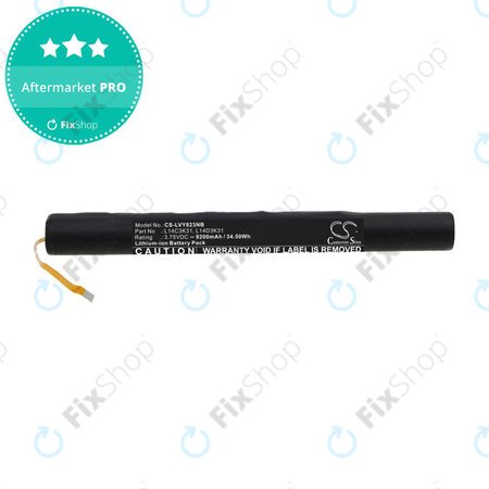 Batterie pour Lenovo Yoga Tablet 2, 9200mAh, Li-Ion, 3.75V, L14C3K31, HQ