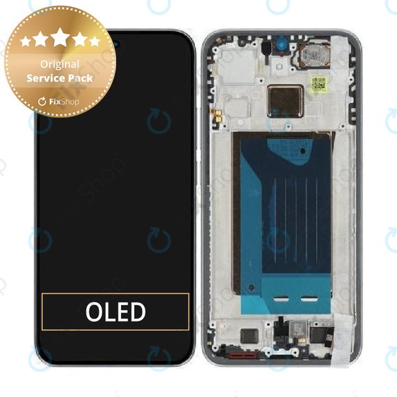 Écran pour Xiaomi 15T, Gray, Tactile avec cadre, 5600020O12A00, Genuine Service Pack