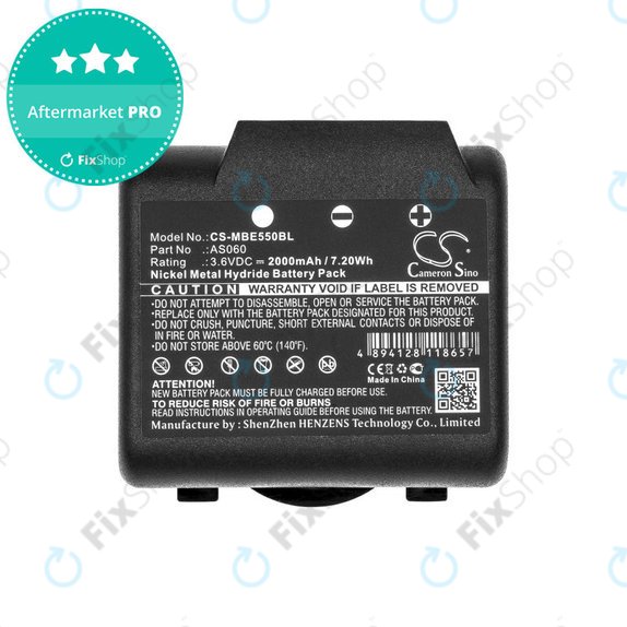 Batterie pour Imet BE5500, 2000mAh, Ni-MH, 3.6V, AS060, HQ