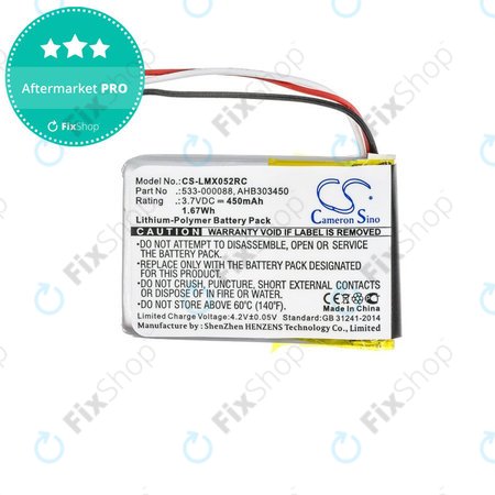 Batterie pour Logitech MX Master, 450mAh, Li-Pol, 3.7V, AHB303450, HQ