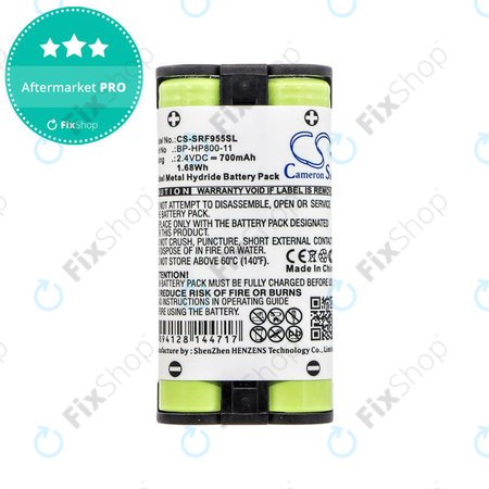 Batterie pour Sony MDR RF995, MDR RF400, 700mAh, Ni-MH, 2.4V, BP-HP800-11, HQ