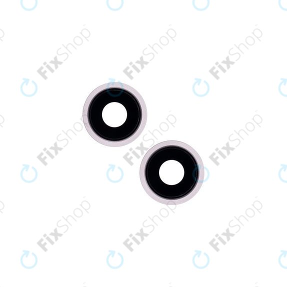 Apple iPhone 13, 13 Mini - Objectif de caméra arrière + cadre (rose) - 2pcs