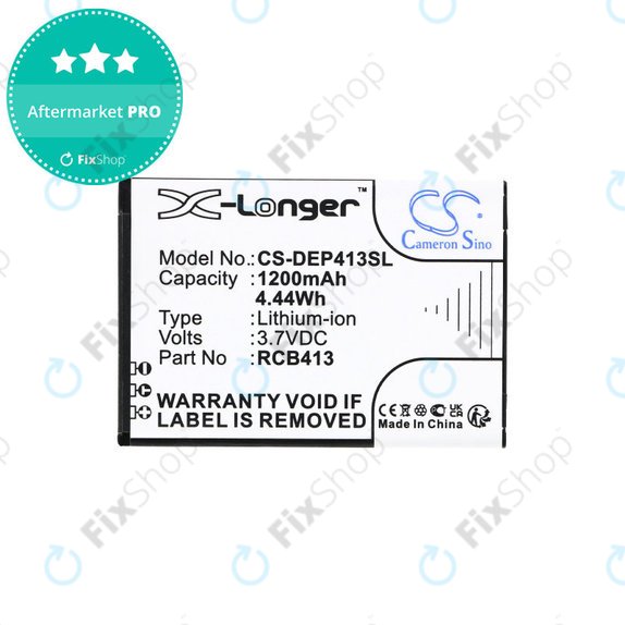 Batterie pour Doro Primo 406, 413, 414, 1200mAh, Li-Ion, 3.7 V, RCB413, HQ