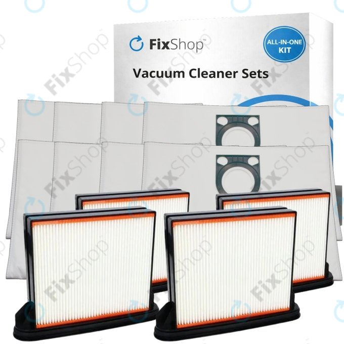 Kit de pièces de rechange pour BOSCH GAS 25 (4x Filtre, 8x Sac à poussière)