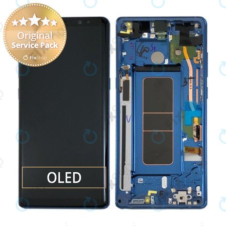 Samsung Galaxy Note 8 N950F - Écran LCD + Écran Tactile + Cadre (Bleu Deep Sea) - GH97-21065B, GH97-21066B Genuine Service Pack