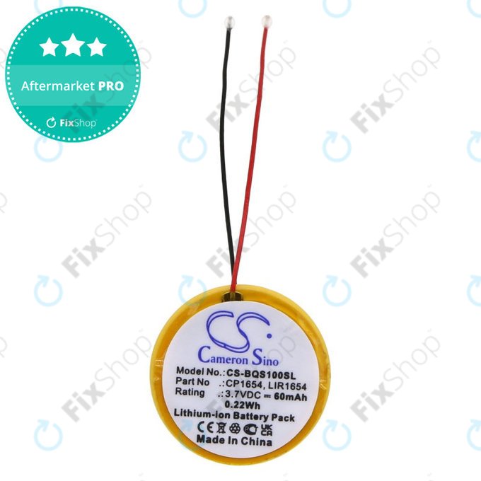 Batterie pour Bose Soundsport Pulse, Wireless, 60mAh, Li-Ion, 3.7V, CP1654, HQ