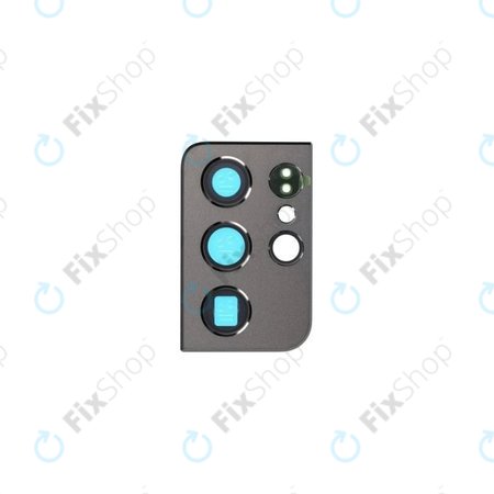Samsung Galaxy S21 Ultra G998B - Cadre en verre pour caméra arrière (noir fantôme) - GH98-46265A Genuine Service Pack