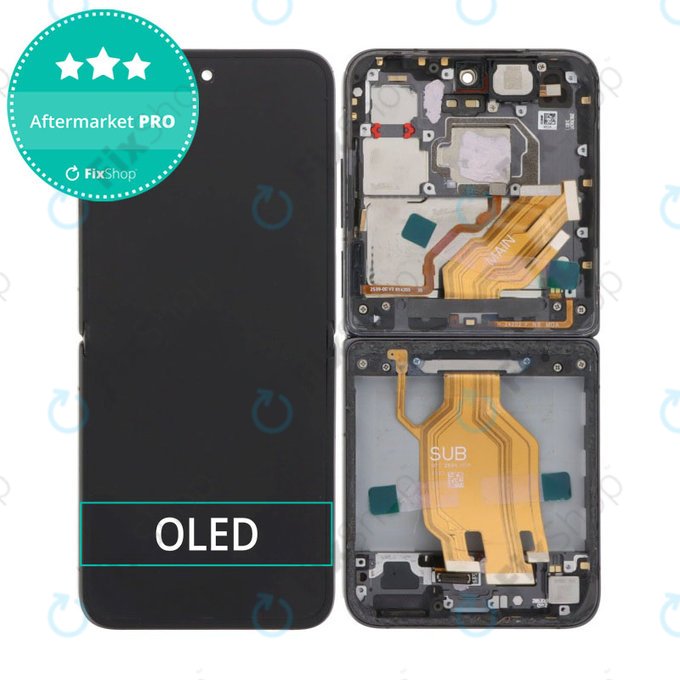 Xiaomi Mix Flip 2405CPX3DC - Écran LCD + Écran tactile + Cadre (Black) OLED