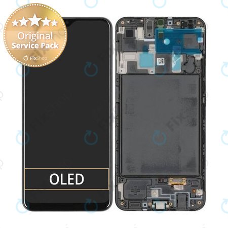 Samsung Galaxy A20 A205F - Ecran LCD + Ecran Tactile + Cadre (Noir) - GH82-19571A, GH82-19572A, GH82-21250A Genuine Service Pack