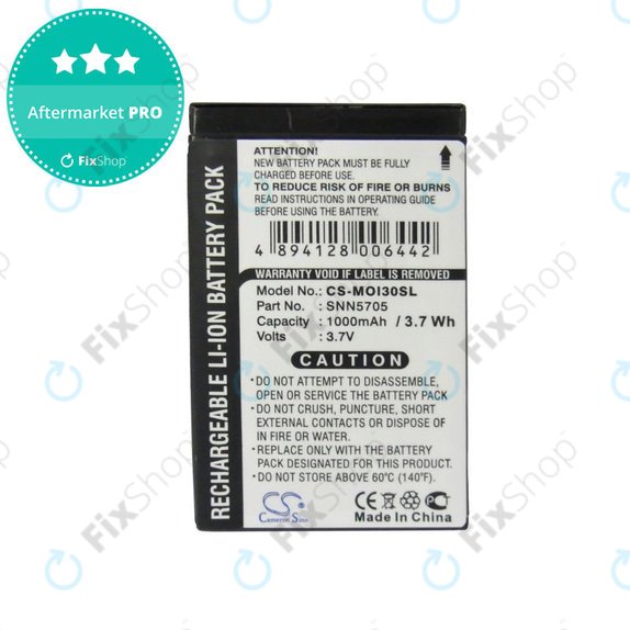 Batterie pour Motorola i930, i920, i95, 1000mAh, Li-Ion, 3.7V, SNN5705, HQ