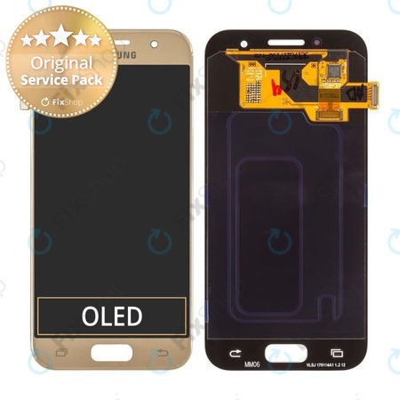 Samsung Galaxy A3 A320F (2017) - Écran LCD + Écran Tactile (Gold Sand) - GH97-19732B, GH97-19753B Genuine Service Pack