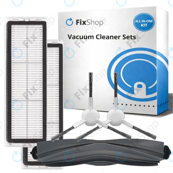 Kit de pièces de rechange pour Xiaomi Dreame L10s Ultra, Xiaomi Dreame L10s Pro (1x Brosse principale, 2x Filtre, 2x Brosse latérale)