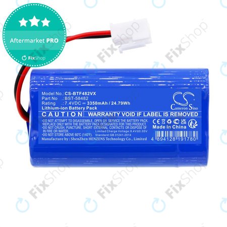 Batterie pour Bestway Aquatronix, Kokido Vektro Z200, 3350mAh, Li-Ion, 7.4V, BST-58482, HQ