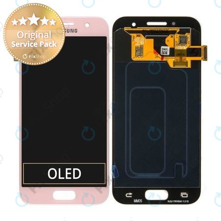 Samsung Galaxy A3 A320F (2017) - Ecran LCD + Ecran Tactile (Peach Cloud) - GH97-19732D, GH97-19753D Genuine Service Pack