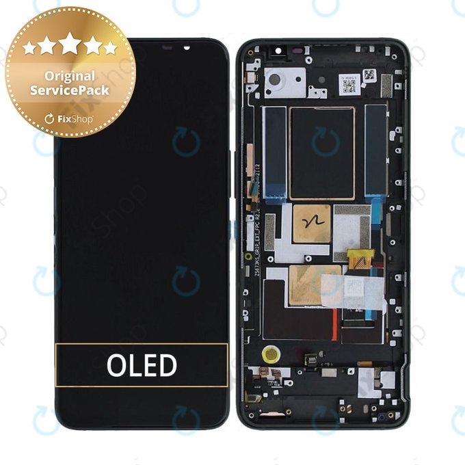 Asus ROG Phone 5s, 5s Pro ZS676KS - Écran LCD + Tactile + Cadre (Bleu) - 90AI0092-R20020 Genuine Service Pack