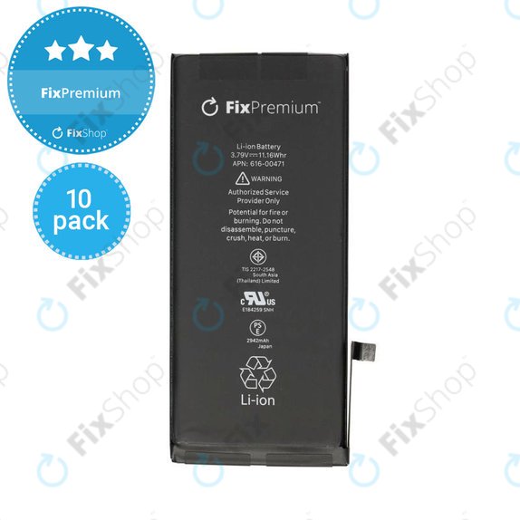 Apple iPhone XR - Batterie 2942mAh FixPremium (10 Pack)