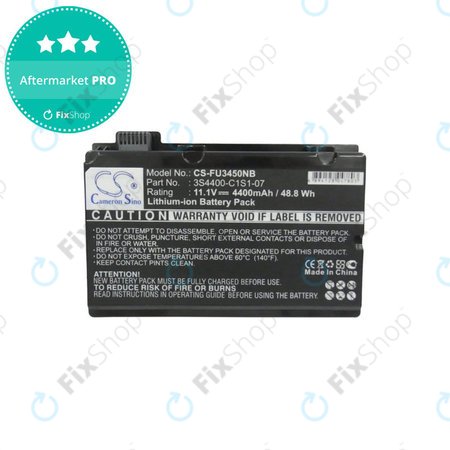 Batterie pour Fujitsu Amilo Pi3450, Amilo Pi3525, Amilo Pi3540, 4400mAh, Li-Ion, 11.1V, 3S4400-C1S1-07, HQ