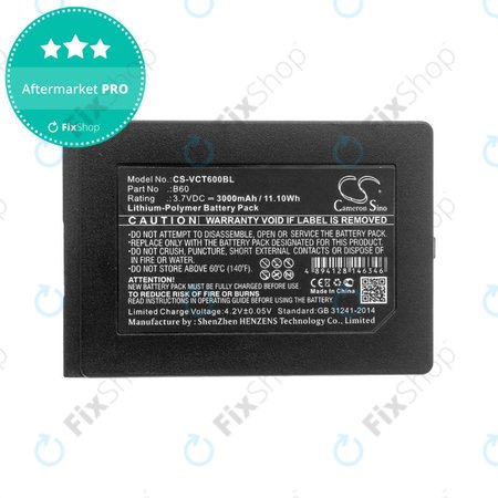 Batterie pour Vectron Mobilepro 3, Vectron Mobilepro III, 3000mAh, Li-Pol, 3.7V, B60, HQ