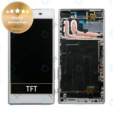 Sony Xperia Z5 E6653 - Écran LCD + Écran tactile + Cadre (Blanc) - 1296-1894 Genuine Service Pack