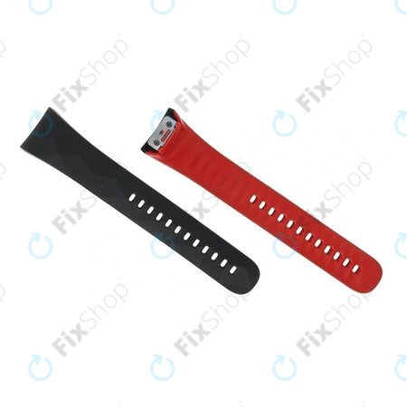 Samsung Gear Fit 2 Pro SM-R365 - Sangle à boucle gauche (noir-rouge) - GH98-41595A Genuine Service Pack