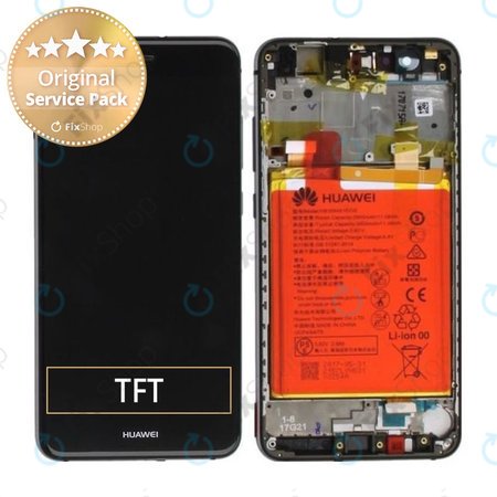 Huawei P10 Lite - Ecran LCD + Ecran Tactile + Cadre + Batterie (Noir Graphite) - 02351FSG, 02351FSE