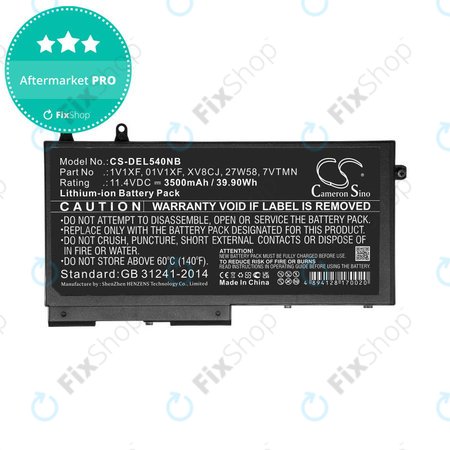 Batterie pour Dell Latitude 5400, Inspiron 7591 2-in-1, 3500mAh, Li-Ion, 11.4V, XV8CJ, HQ