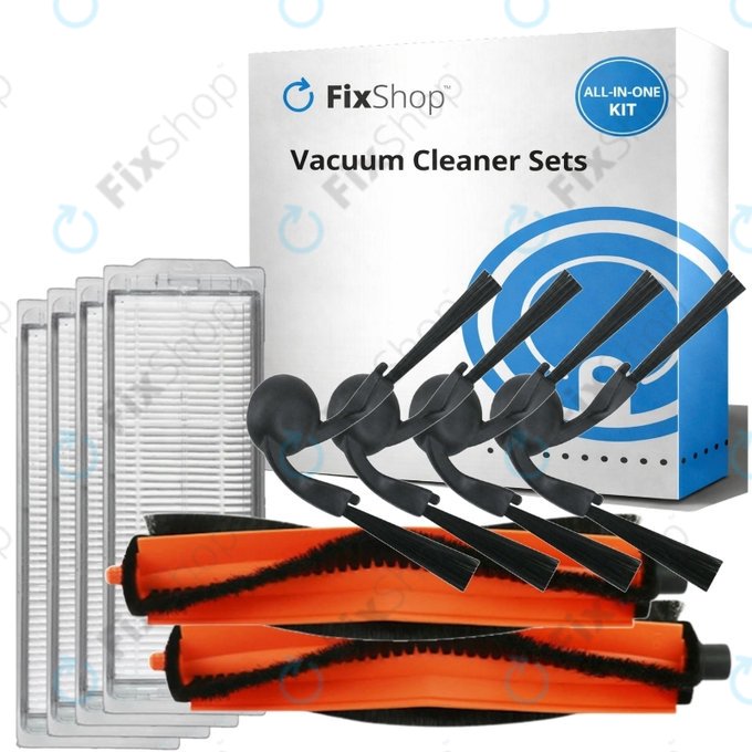 Kit de pièces de rechange pour Xiaomi Robot Vacuum S40 Pro (2x Brosse principale, 4x Filtre, 4x Brosse latérale)