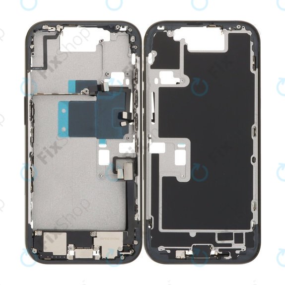 Apple iPhone 16 Pro - Cadre central + Boutons d’Alimentation, de Volume et d’Appareil Photo (Black Titanium)