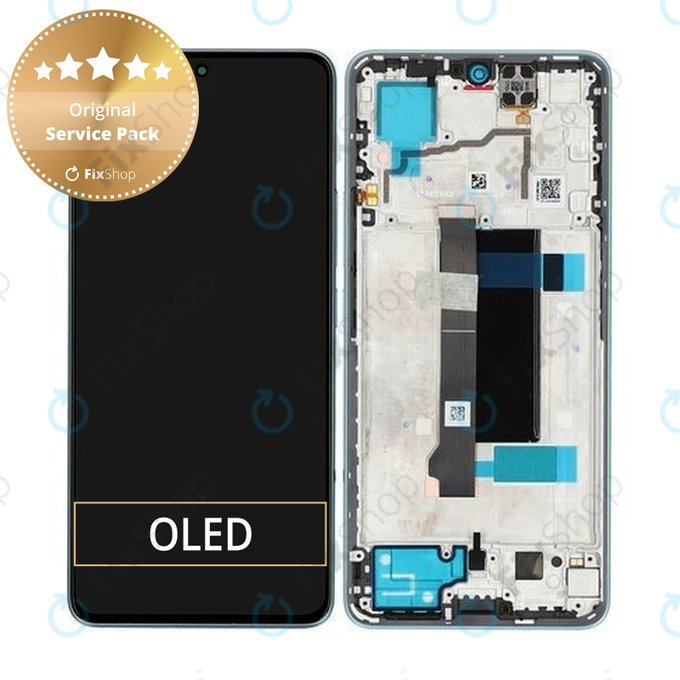 Xiaomi Redmi Note 13 Pro 5G 2312DRA50C - Écran LCD + Ecran Tactile + Cadre (Ocean Teal) - 5600010N1600 Genuine Service Pack