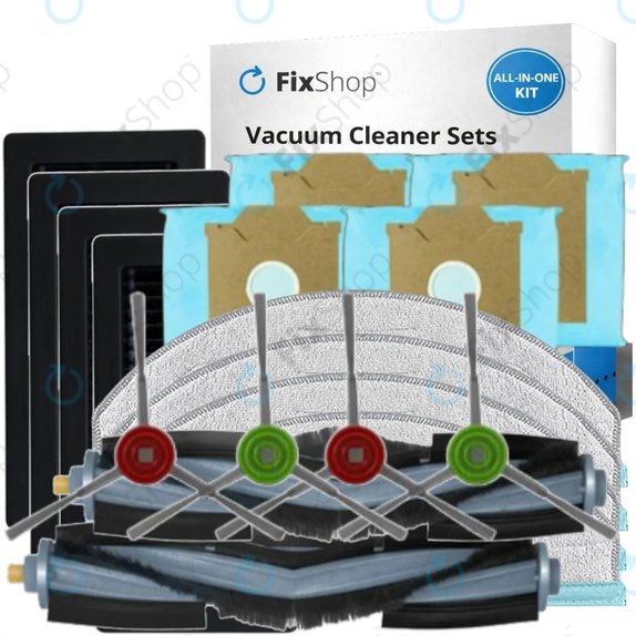 Kit de pièces de rechange pour Yeedi Cube, CC (2x Brosse principale, 4x Filtre, 4x Brosse latérale, 4x Chiffon de vadrouille)