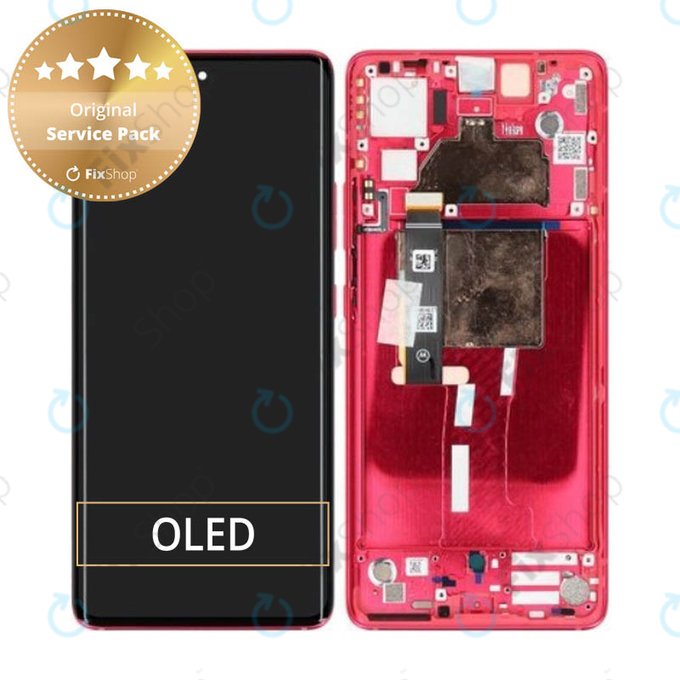 Motorola Edge 30 Fusion - Écran LCD + Ecran Tactile + Cadre (Viva Magenta) - 5D68C22034 Genuine Service Pack