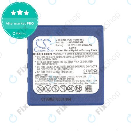 Batterie pour HBC Fub3a, 700mAh, Ni-MH, 6V, AF-FUB03M, HQ