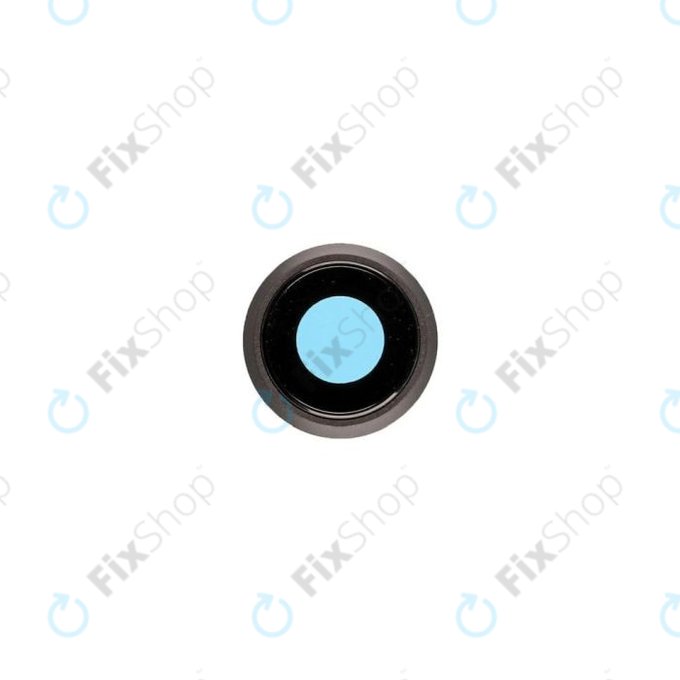 Apple iPhone 8, SE (2020), SE (2022) - Vitre de caméra arrière + cadre (Gris sidéral, Noir)