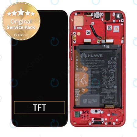Huawei Honor View 20 - Écran LCD + Écran tactile + Cadre + Batterie (Rouge fantôme) - 02352JKR