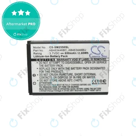 Samsung C3300 - Batterie AB463446BC, AB463446BU 650mAh HQ