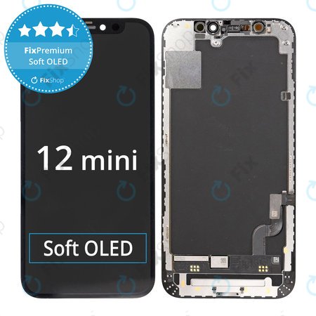 Apple iPhone 12 Mini - Écran LCD + Écran tactile + Cadre Soft OLED FixPremium