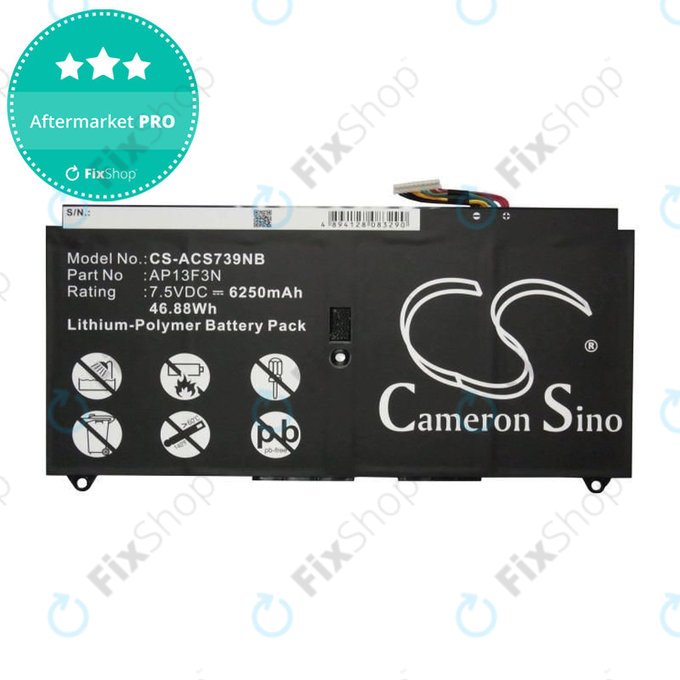 Batterie pour Acer Aspire S7, 6250mAh, Li-Pol, 7.5V, AP13F3N, HQ