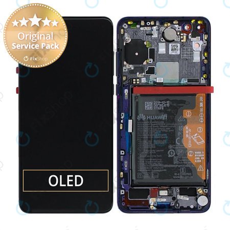 Huawei P40 - Écran LCD + Écran Tactile + Cadre + Batterie (Bleu Deep Sea) - 02353MFU