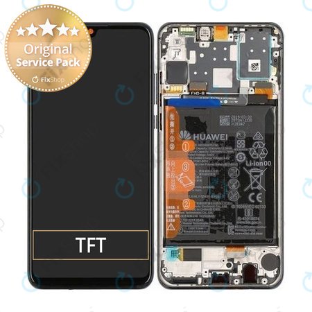 Huawei P30 Lite - Écran LCD + Ecran Tactile + Cadre + Batterie (Noir Minuit) - 02352RPW