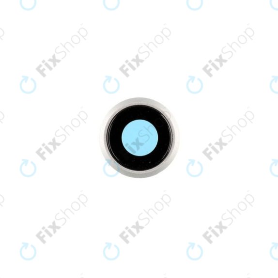 Apple iPhone 8, SE (2020), SE (2022) - Vitre de caméra arrière + cadre (Argent, Blanc)