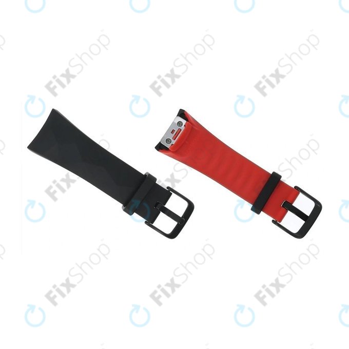 Samsung Gear Fit 2 Pro SM-R365 - Sangle à boucle droite (noir-rouge) - GH98-41594A Genuine Service Pack
