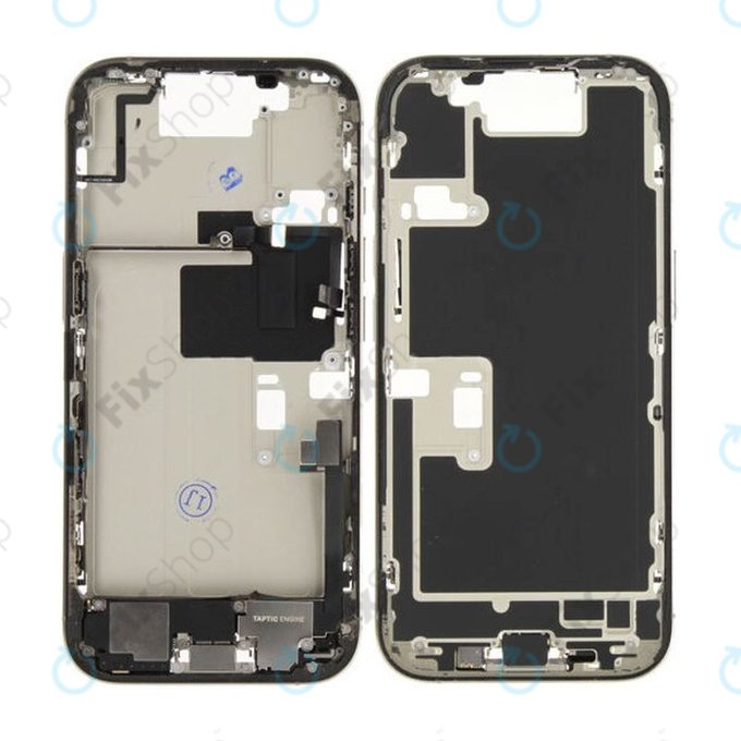 Apple iPhone 16 Pro - Cadre central + Boutons d’alimentation + Volume (Natural Titanium)
