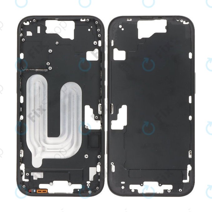 Apple iPhone 16 - Cadre central + Boutons d’alimentation + Volume (Black)