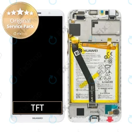 Huawei Y6 (2018), Y6 Prime (2018), Honor 7A - Ecran LCD + Tactile + Cadre + Batterie (Blanc) - 02351WLK