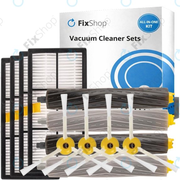 Kit de pièces de rechange pour iRobot Roomba 800, 900-series (2 paires de brosses principales, 4x Filtre, 4x Brosse latérale)