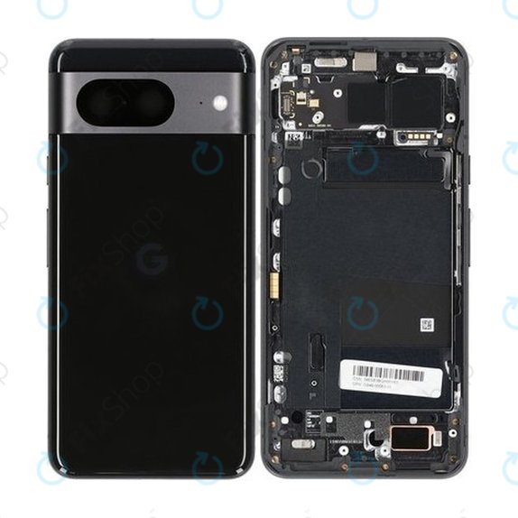 Google Pixel 8 GKWS6 G9BQD - Cache batterie (Obsidian) - G949-00563-01 Genuine Service Pack