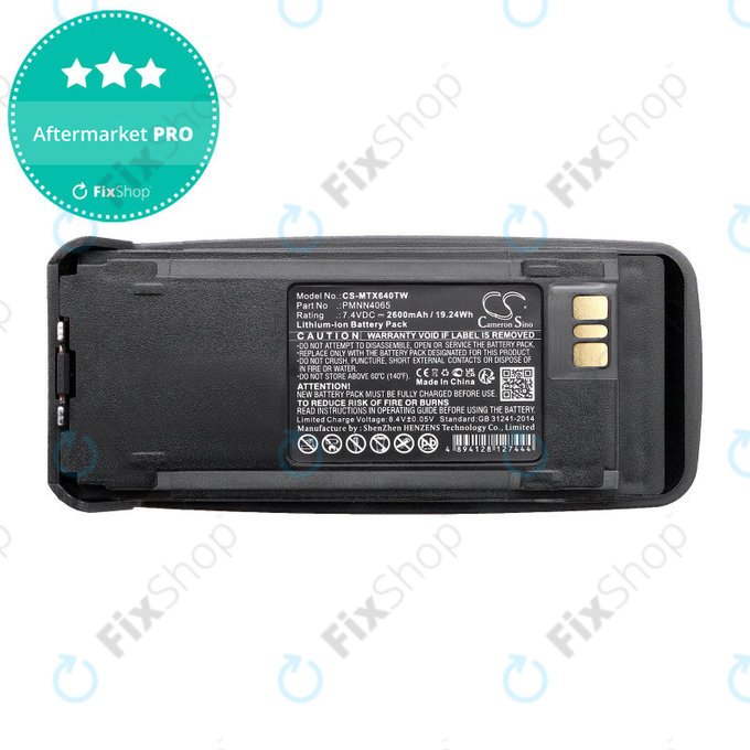 Batterie pour Motorola Dgp4150, Motorola Dgp4150+, 2600mAh, Li-Ion, 7.4V, PMNN4065, HQ